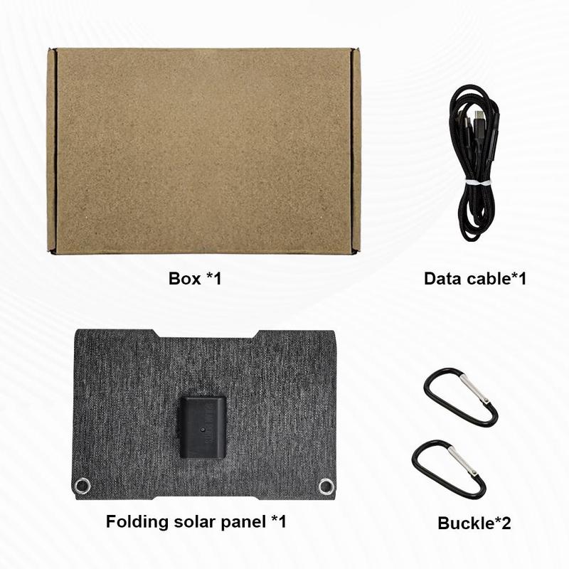 30W Solar Charger, 1pc Foldable Solar Panel with USB Cable, Waterproof & Durable Solar Power System, Portable Solar Charger for Outdoor Adventure, Camping, Hiking & Travel 5