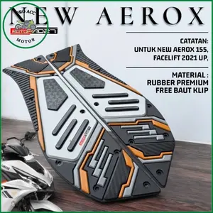 MOTOPAD27 karpet new Aerox 155 2021 up  pijakan kaki new aerox 155 Motor