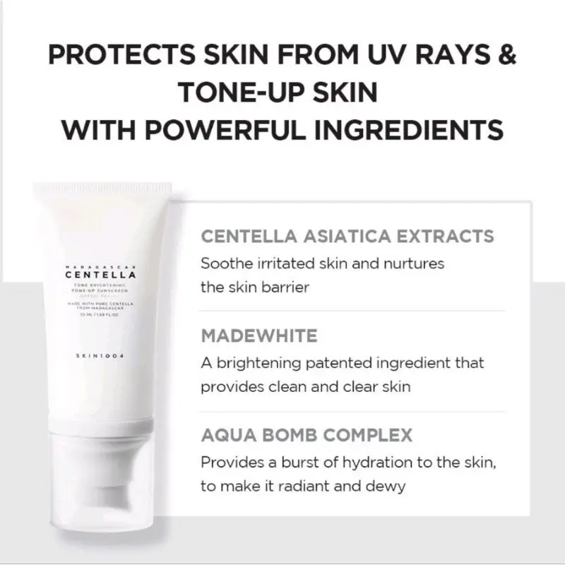 [BPOM] SKIN1004 Madagascar Centella Tone Brightening Tone-Up Sunscreen SPF50 PA++++ 50ml 4