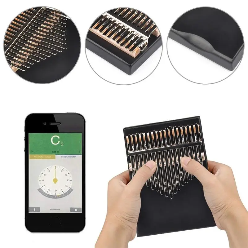 คาลิมบา คาลิมบ้า kalimba เปียโน 17 นิ้วนิ้วเปียโนแบบพกพาเครื่องดนตรี kalimba เปียโนนิ้วคริสตัลเปี