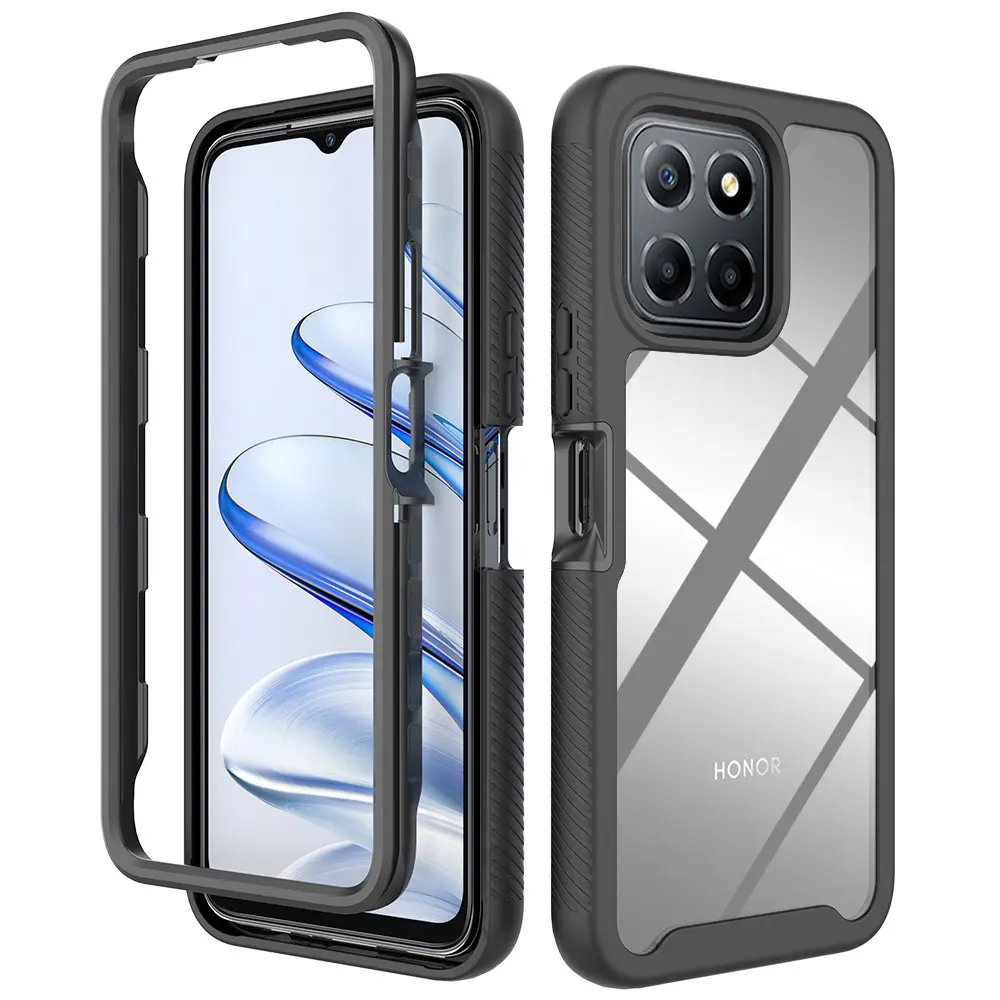Hybrid Full Body Rugged Case For Honor X6 Cover X 6 X8 Shockproof Clear Crystal Protection Cover Honor X8 5G Funda