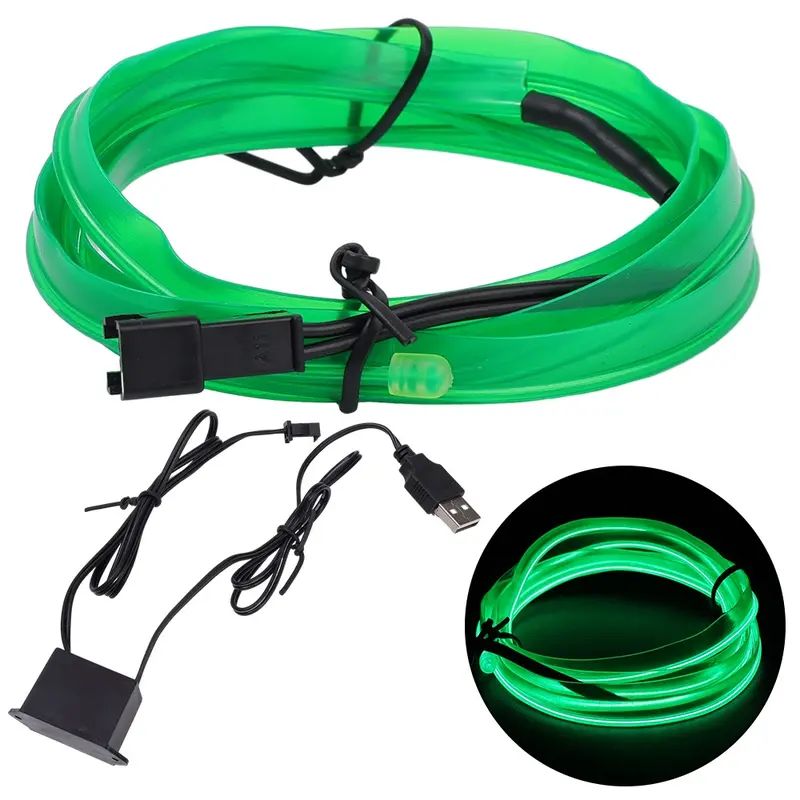 Dải đèn LED, USB Thông Dụng cho nội thất ô tô, bảng điều khiển, bảng điều khiển, dải đèn Xung Quanh 1 / 3M, trang trí ô tô 8