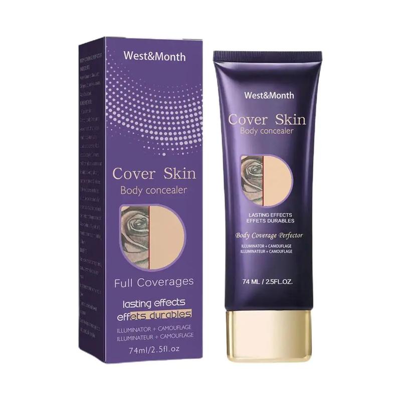Product Introduction of 74ml Natural Tattoo Concealer Long Lasting Waterproof Tattoo Scars Cover Cream Body Coverage Makeup Foundation Cream For Women 6
