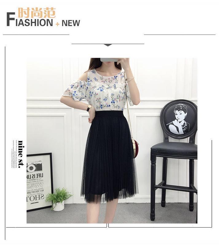 Product Introduction of Fashionable, elegant, casual, versatile mesh skirt, pleated skirt, A-line skirt, high waisted, slimming, versatile skirt, fairy skirt, small and fresh, large hem mesh skirt 15