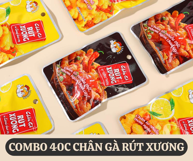 COMBO 40 chiếc chân gà rút xương CABUNO chọn vị chang a