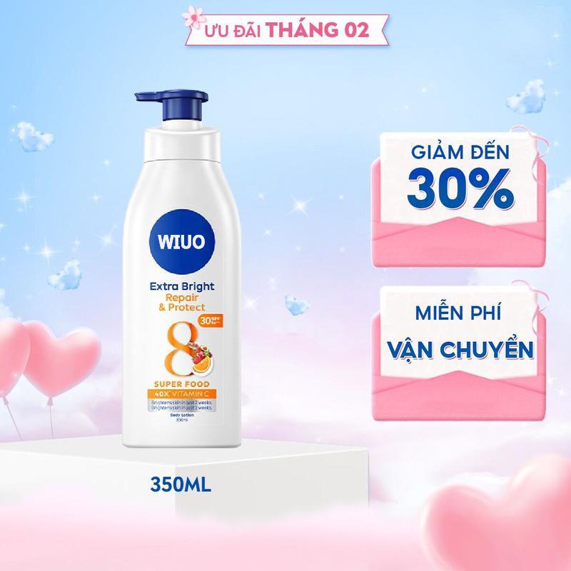 Sữa Dưỡng Thể WIUO Extra Bright Dưỡng Sáng Mịn Da Từ 8 Super Foods (350 ml) - 88311/98412/98413 0