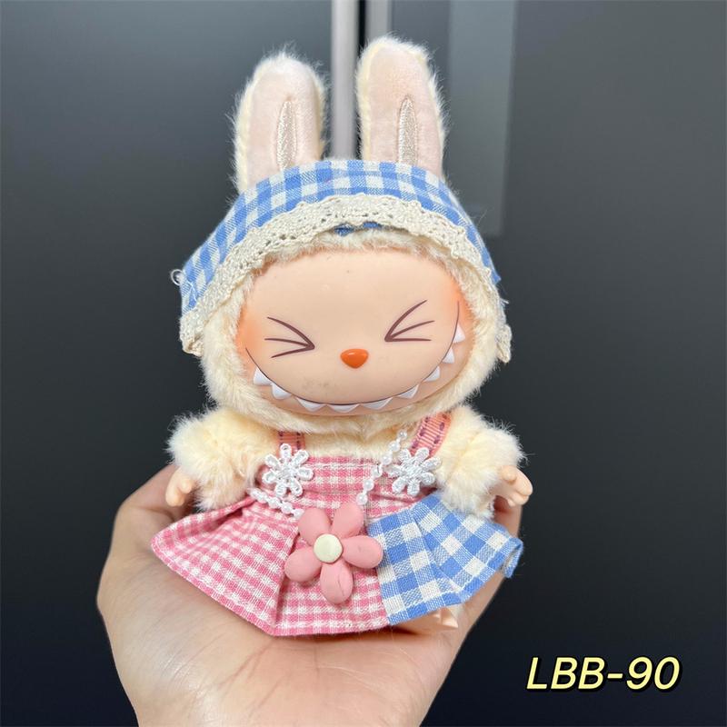 Product Introduction of Labubu Doll Clothes Vinyl Labubu 17cm Plush Toy Cute Dress-Up Casual Outfit Skirt Plush Toy Clothes 7