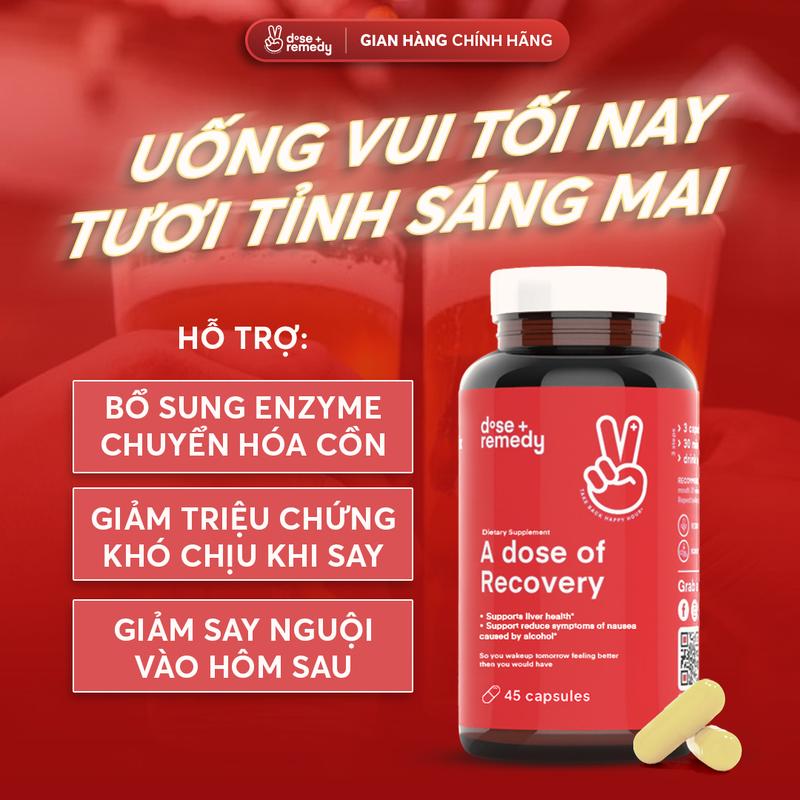 [MUA 2 TIẾT KIỆM] Combo 2x Hũ -Viên Hỗ trợ Say nguội RECOVERY - Hỗ trợ giải rượu bia, hỗ trợ chuyển hóa và đào thải đồ uống có cồn nhanh hơn - sáng tỉnh táo, hỗ trợ bảo vệ gan và giảm triệu chứng ửng đỏ, chóng mặt, buồn nôn cho người lớn 18 tuổi trở lên 2