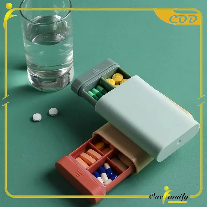 [COD] OFM C109 Kotak Tempat Penyimpanan Obat Pil 6 Sekat Portabel Untuk Bepergian 2