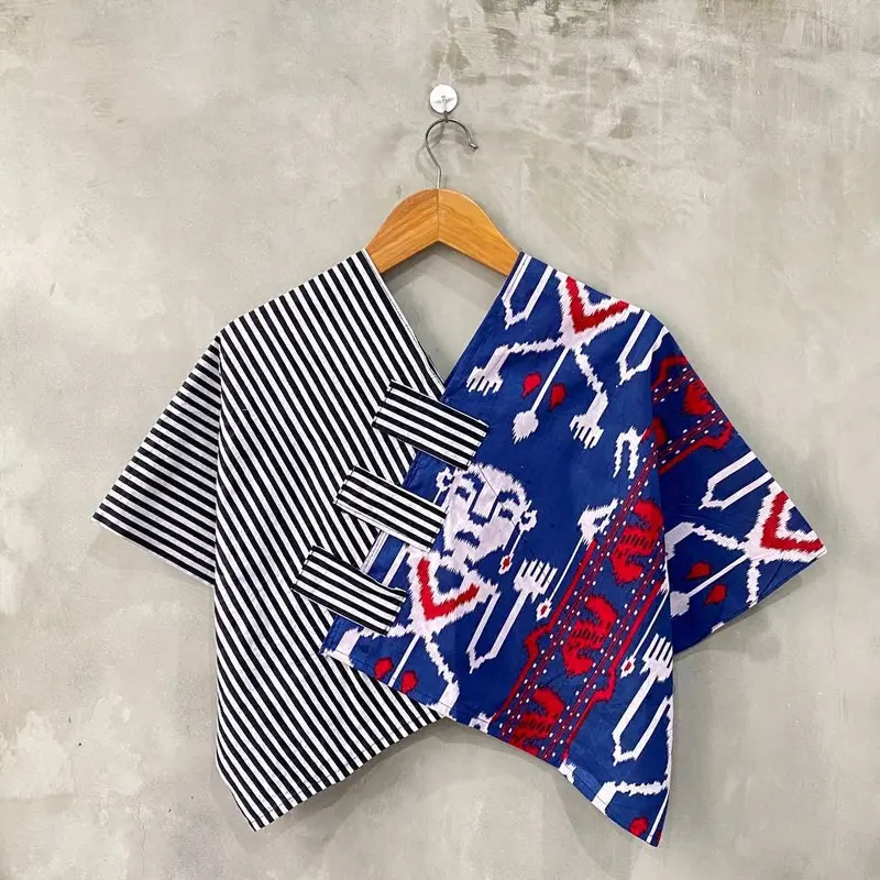 CROP TOP BATIK ATASAN WANITA OUTER LUCU corduroy 3