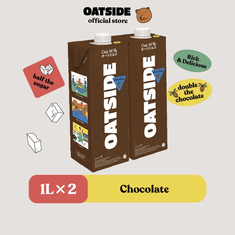OATSIDE Oat Milk Chocolate 1L (2pcs) | Susu Oat Rasa Cokelat