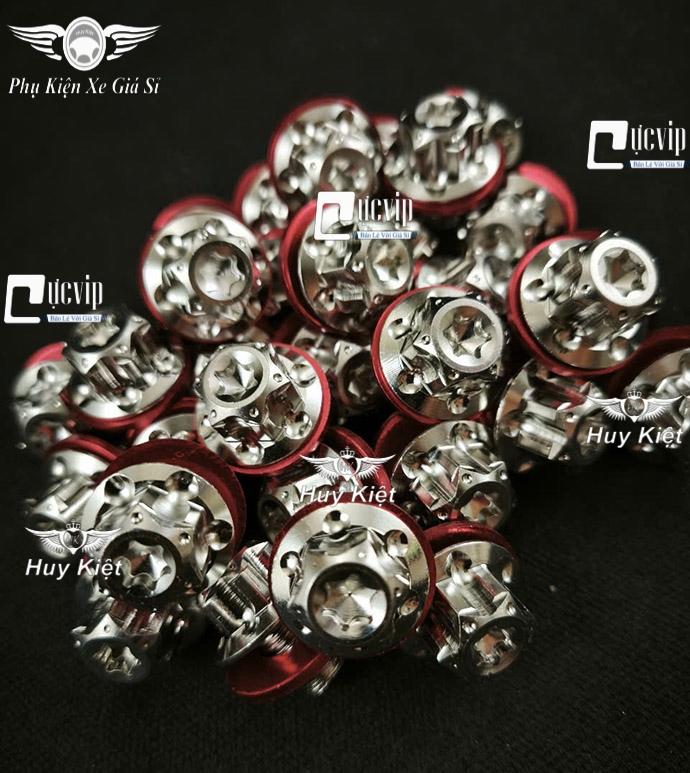  Ốc Chân Kính  Gương  Salaya Bông D3 Inox 304  Tặng Lông Đền Đỏ  Gắn Wave Dr Fu AB Vario PCX Vision SH SH Mode Lead Sonic Win Ex Si NVX Yaz  Giá 1 Ốc  MS6625 