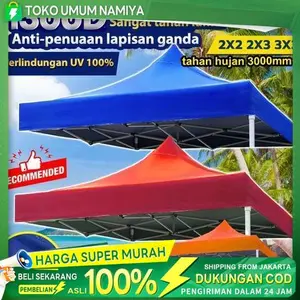 【Produk ini tidak termasuk bingkai】JOY Terpal Tenda/Atap Tenda Lipat/AtapTenda Lipat 3x3/2x2/2x3 Terpal Atap Anti Panas Kain Oxford 600D Terpal Anti Panas