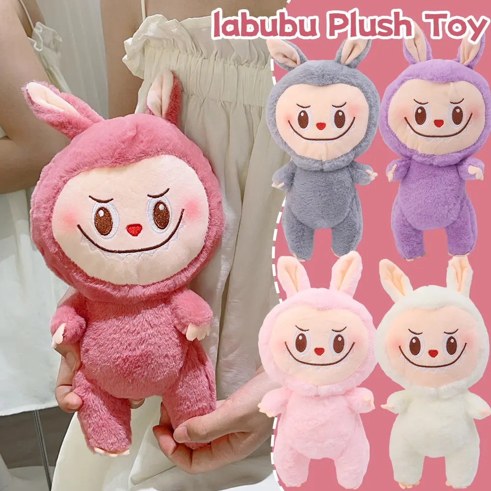 Anak Patung Labbbabu Mewah Lembut, 30cm, Mainan Labbbubu Bentuk Kartun, Sesuai sebagai Hadiah Kanak-kanak Cotton Merah Beruang Putih Toys labubu  seat Kapas