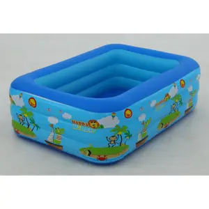 Kolam Renang Anak Besar 2 Meter Dasar Gelembung 210cm 3 Ring Kotak Permainan