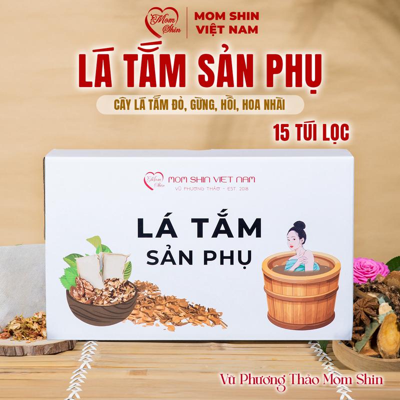MOM SHIN | Lá Tắm Cho Mẹ Sau Sinh [15 Túi Lọc Lớn] | Nước Tắm Cho Mẹ Sau Sinh Sạch Sẽ, Thơm Tho, Ở Cữ Sau Sinh Hiện Đại, Vũ Phương Thảo MomShin, Shop Mẹ Thảo