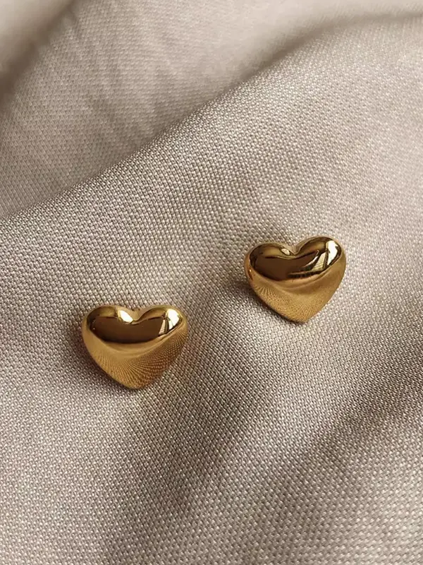Women's Cute Heart Design Stud Earrings , Exquisite Trendy Stud Earrings, Fashionable Jewelry for Women for Daily & Party Decoration, Valentine's Day, Gift 3