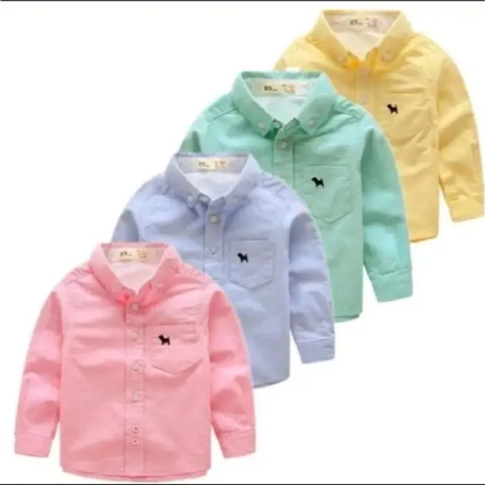 F♪Kl Atasan Baju Kemeja Anak Laki- Laki New Untuk Usia 1-10 Tahun X♥Lw