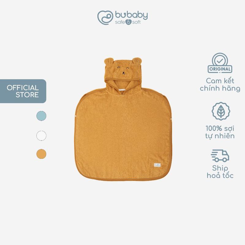  Khăn choàng tắm chui đầu Terry cho bé sơ sinh - Terry Cotton ATR060400 | Phụ kiện chính hãng BU Baby 