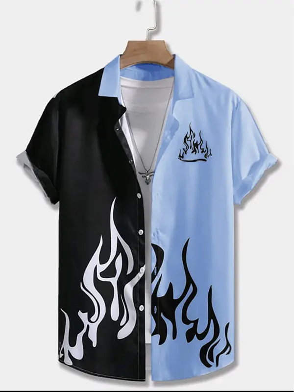 Gudang Outfit- Kemeja Drak Icon Lengan Pendek Baju Pria Dewasa Cowok Distro Katun Keren Hitam 1