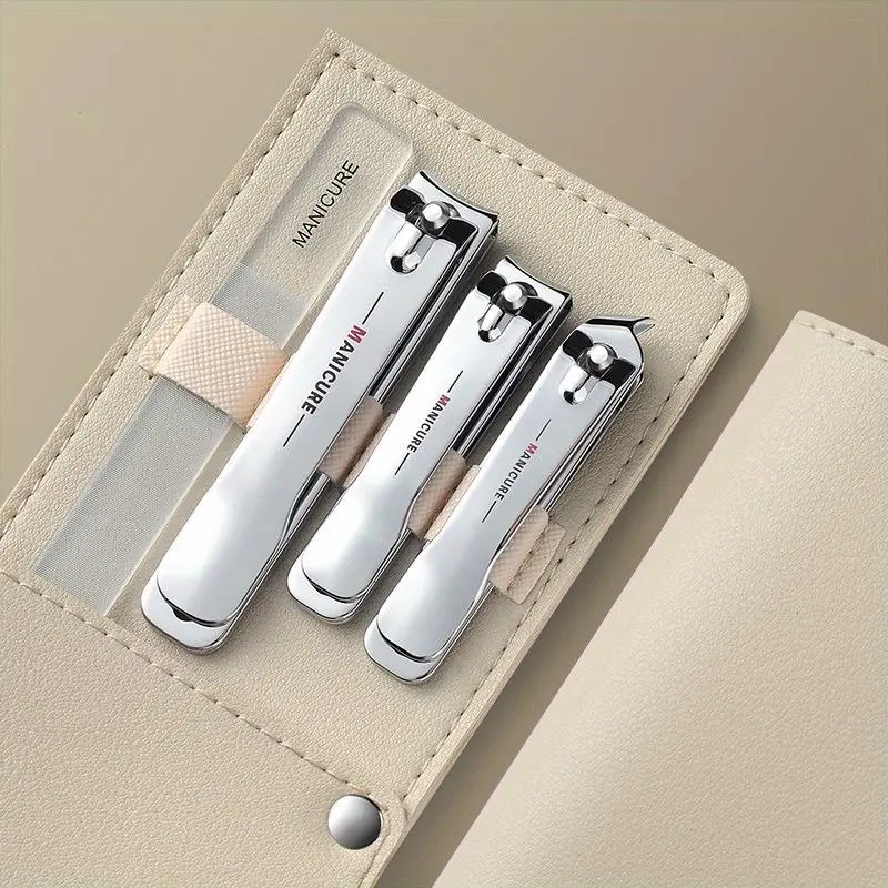 Professional Nail Clipper Set, 4 Counts/set Portable Nail Scissors, Stainless Steel Manicure Pedicure Tool 4