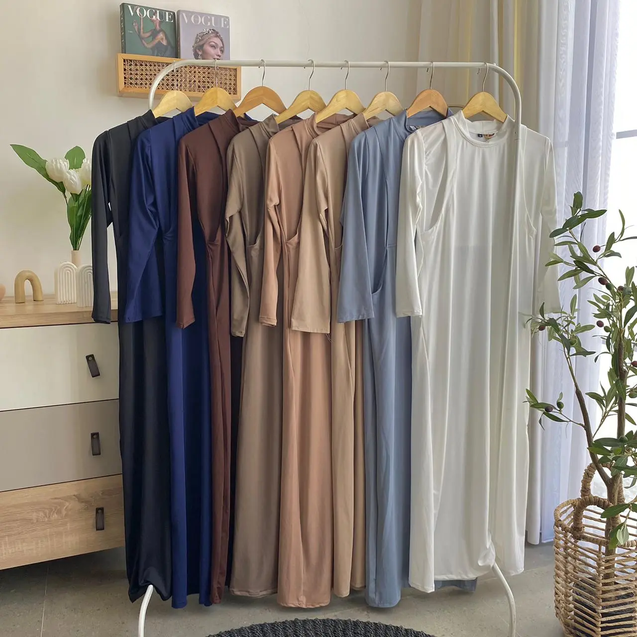PROUDYHIJAB - Inner Dress Long Sleeve Inner lengan Panjang Busui Friendly Bukaan Kanan Kiri