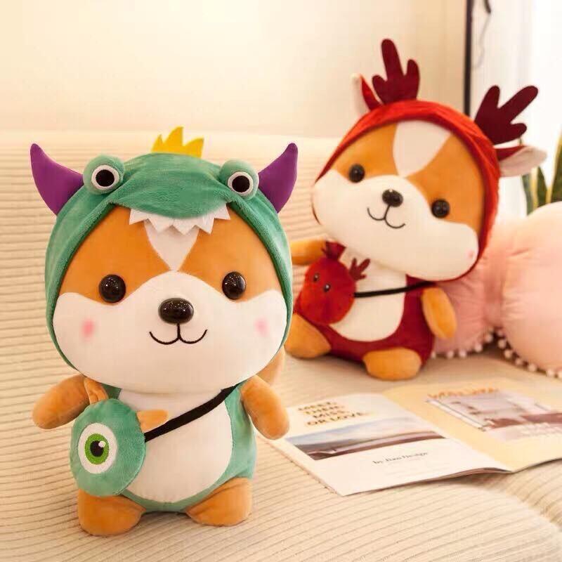 Gấu bông Sóc Shiba Cosplay ngộ nghĩnh đáng yêu [HÀNG LOẠI 1] Thú Bông Thú Nhồi Bông Toy Đồ Chơi Voi Phát Nhạc