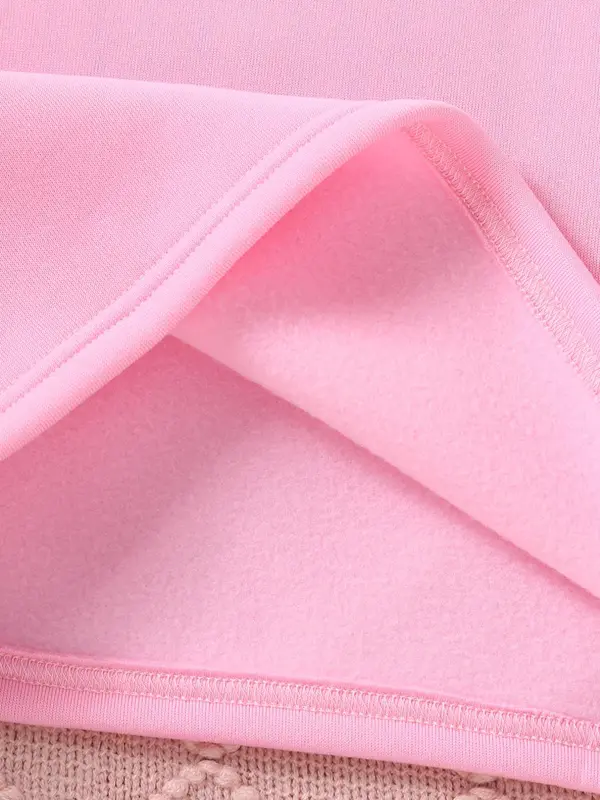 Girl's Solid Color Hoodie with Crossbody Bag Design, Casual Long Sleeve Hooded Sweatshirt for Fall & Winter, Kids Clothes for Daily Wear 5