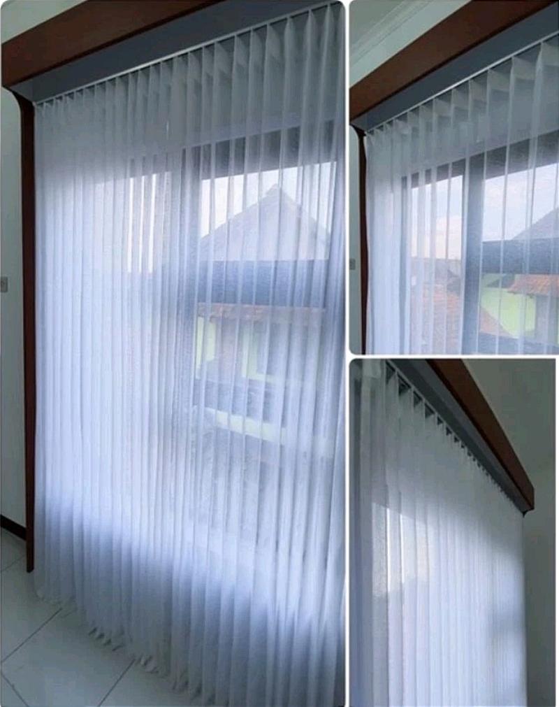 Product Introduction of Vitrase Putih Polos Import Dalaman Gorden Panjang 3 Meter 350 4 meter Curtain Plisket Kain 2