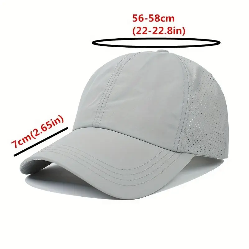 1X Summer Quick-Dry Men'S Ponytail Baseball Cap, Sun Protection Hat, Women'S Sports Cap, Camping Hat 2