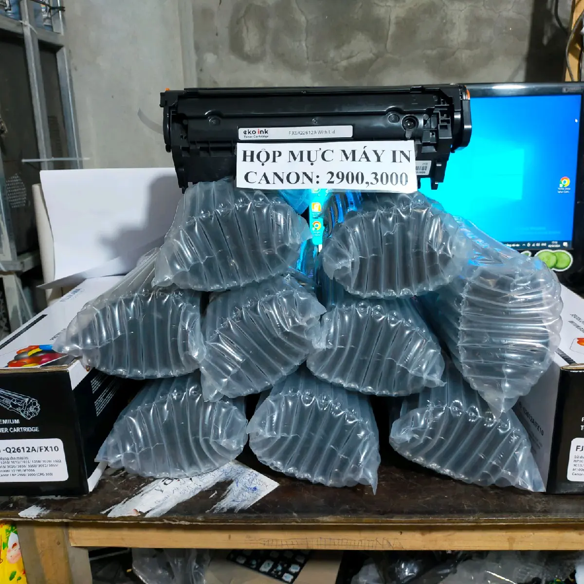 2 Hộp mực 12A sử dụng cho máy in Canon 2900,3000. Hp 1010,1020,3015