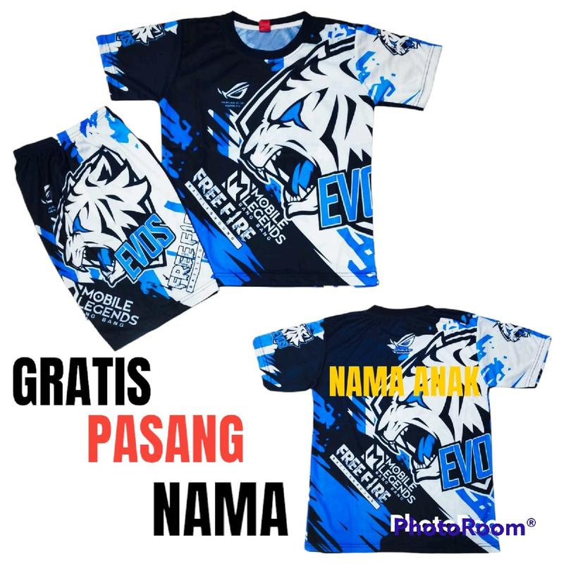 SETELAN BAJU GAMING TEAM SQUAD EEVOOS Lengan pendek Poliester Bisa Dicuci Dengan Mesin 0