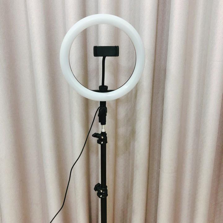 Bộ Phụ Kiện tripod + đèn led  3 chế độ (26cm), kèm kẹp điện thoại hỗ trợ ánh sáng livestream, quay video, Selfie chụp ảnh 4