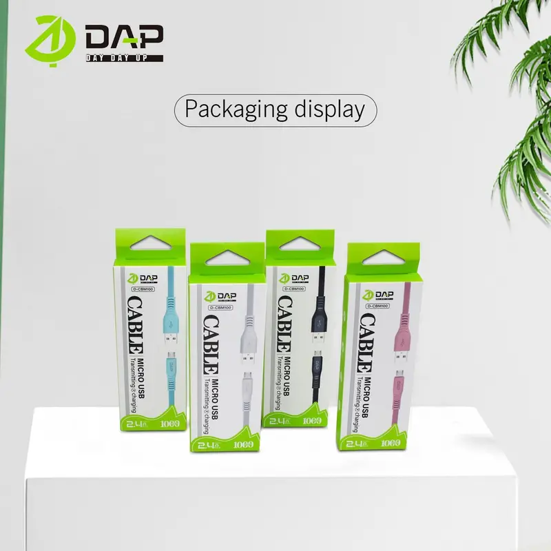 DAP Kabel Data CB Series Micro Type C & Lightning 100cm 2.4A Fast Charging - Garansi 1 Tahun Cable Charger - Kabel Charger 5