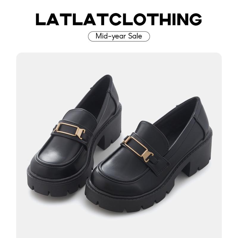 Giày oxford răng cưa cổ thấp đế cao 5cm đế răng cưa dành cho nữ - Giày oxford mũi tròn_H1 Shoes