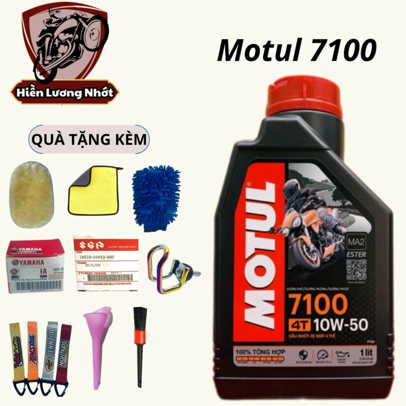 [Motul 7100] Nhớt Motul 7100 10W50 cho các dòng xe số, xe côn tay, xe mô tô - cấp nhớt 100% tổng hợp - có chiết lẻ - chính hãng 0