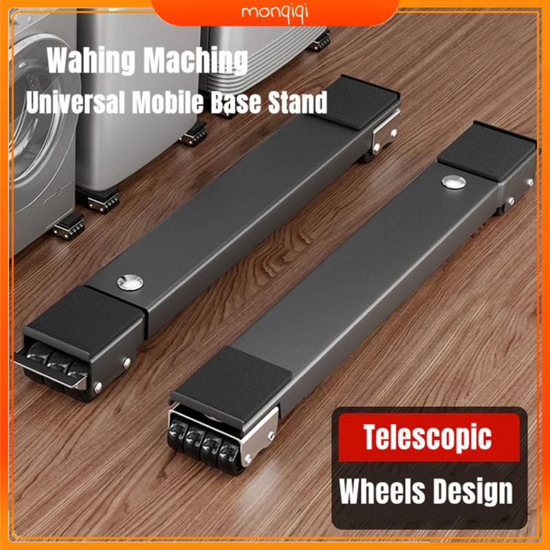 Giá đỡ con lăn di động cho tủ lạnh và máy giặt,trượt di chuyển đồ nặng, giá đỡ tủ lạnh có con lăn di động Máy giặt chân đế Máy Giặt 2PCS Set có thể thu vào dàng chuyển Chân đế máy giặt di động 2 khối [24 bánh màu đen] có phanh