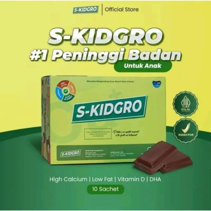 S-KIDRO Peninggi Badan Terbaik Untuk Anak - 1 Box isi 5 sachet. Official store