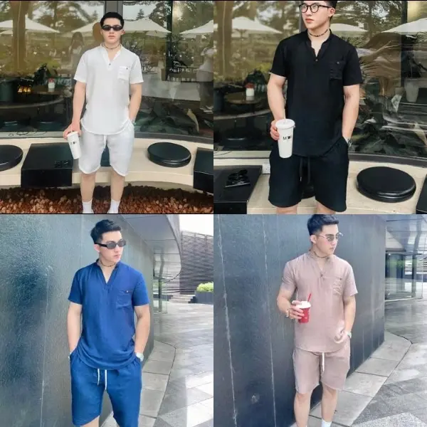 Bộ đũi nam hè cộc tay size 40kg-100k Áo đũi quần đũi 0