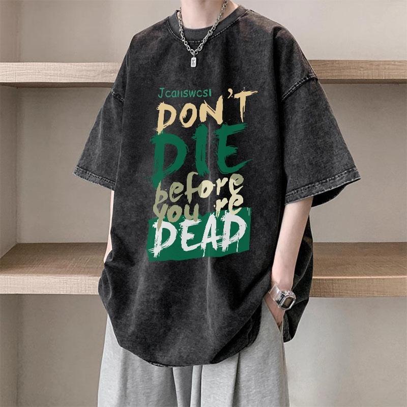 Product Introduction of ANDREA cotton nguyên chất mùa hè 2024 phong cách mới giặt đau khổ đa năng thời trang phong cách Hàn Quốc hợp thời trang rộng rãi cho nam nữ áo thun ngắn tay in hình học sinh cao cấp 19