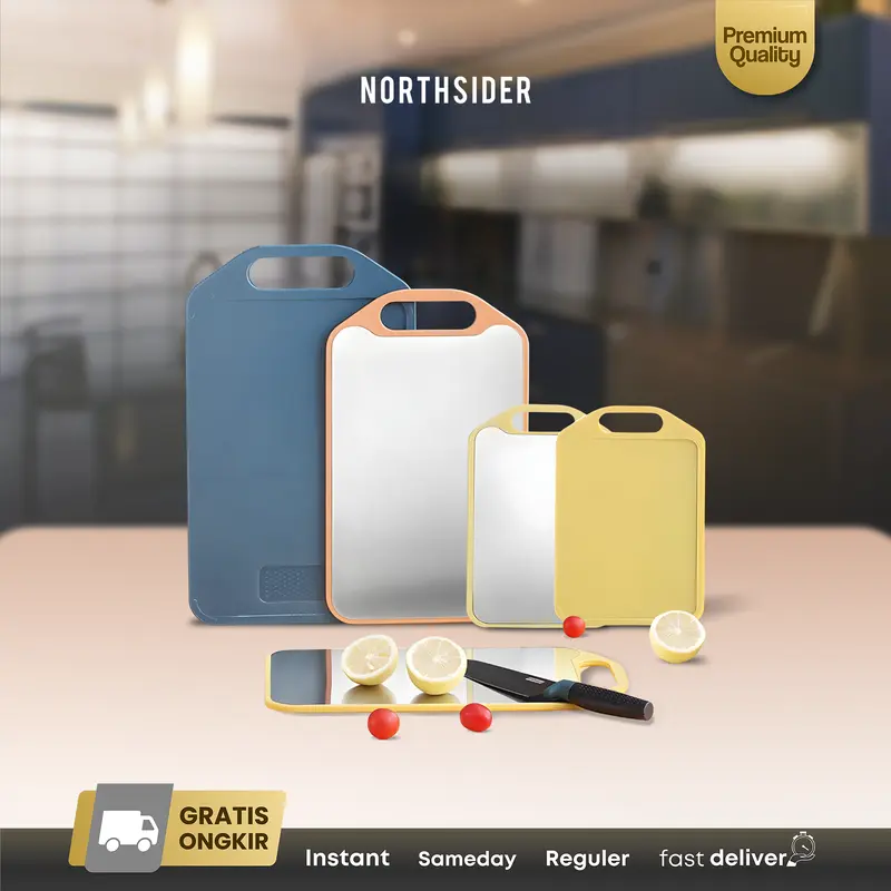 Talenan 2 sisi two sides cutting board stainless steel + PP A-07763 0