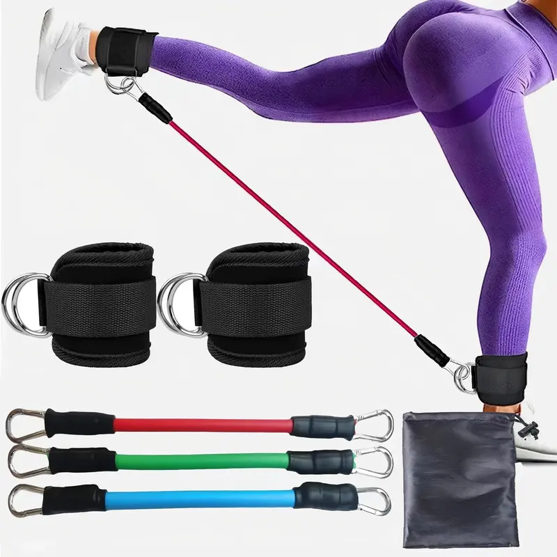 Ankle Strap for Cable Machine, 6 Counts/set Ankle Cuff for Leg Exerciser, Leg Trainer, Buttock Trainer, Gym Accessories for Home Gym Workout 0