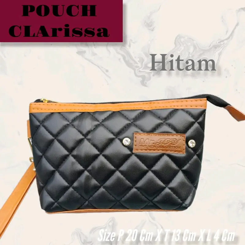 POUCH CLARISSA BORDIR dapat Tali pendek 1