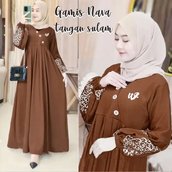 Gamis Nava Tangan Sulam 597 NETMODE 2