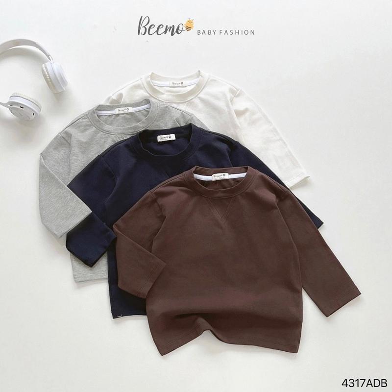  Áo dài tay BEEMO A065 cho bé trai chất cotton dày dặn co giãn thoải mái khi mặc 