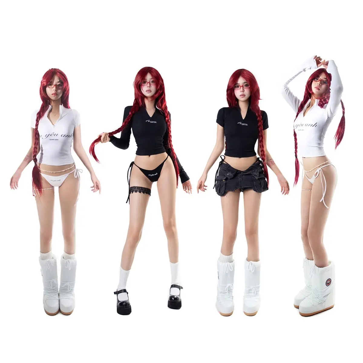 SET NỮ Y3U áo tay dài, ngắn và quần chip (che tên sản phẩm) Women