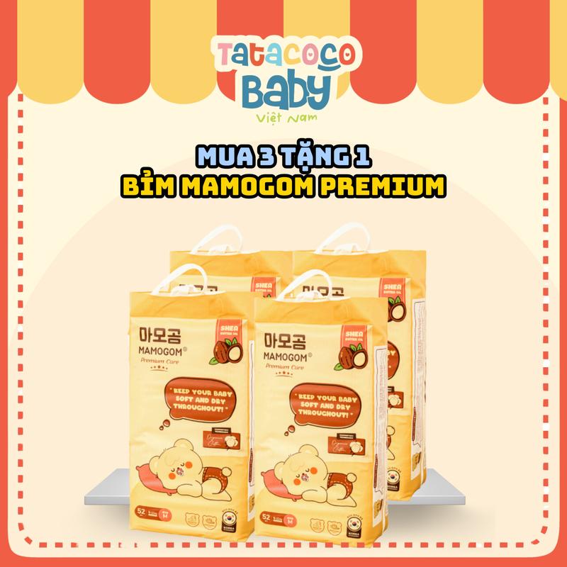  Tatacoco Baby -  MUA 3 TẶNG 1  Combo 3 Bịch bỉm Mamogom Premium  mẫu mới  Cho Bé 