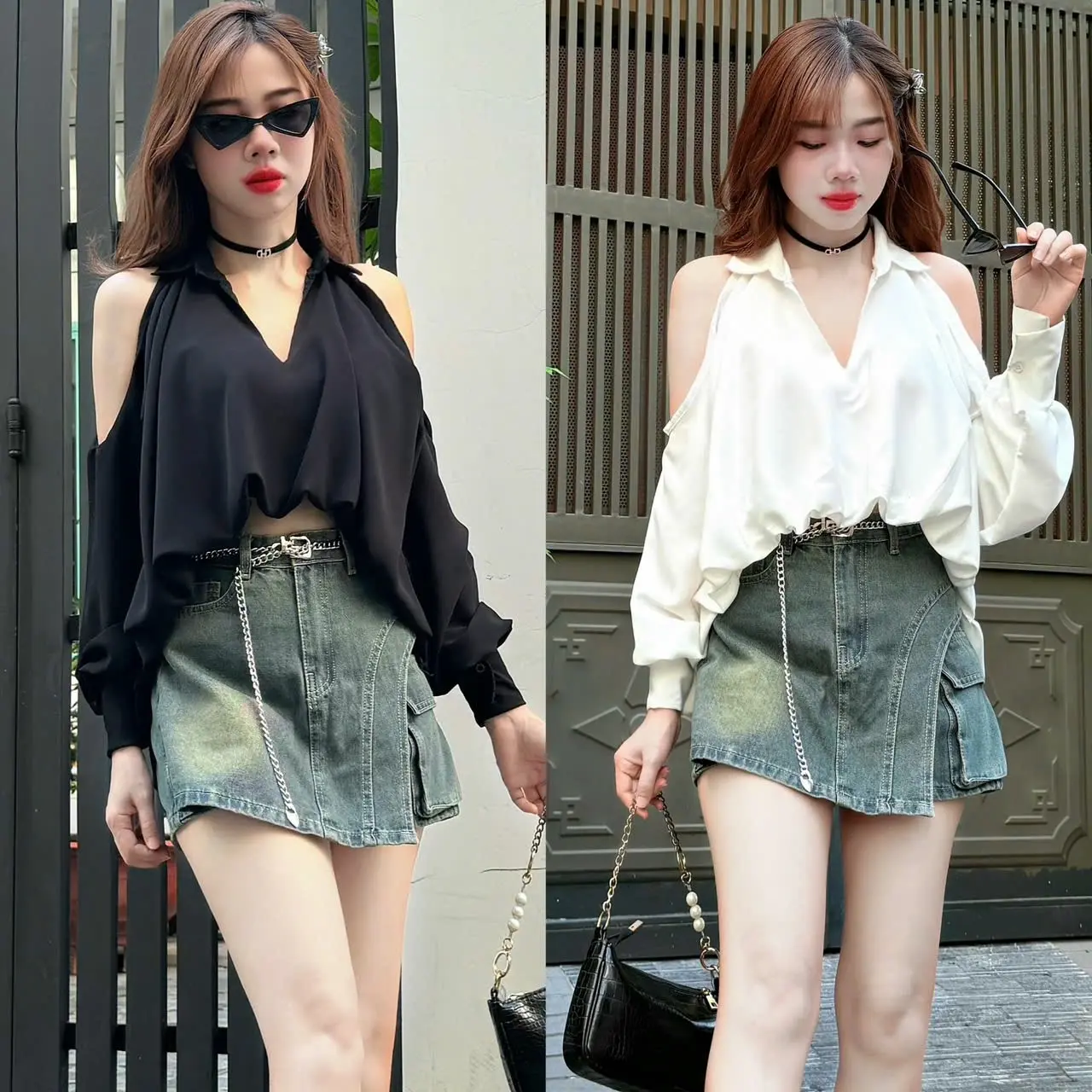 Áo somi From Phồng xẻ tay mẫu hot freeszie