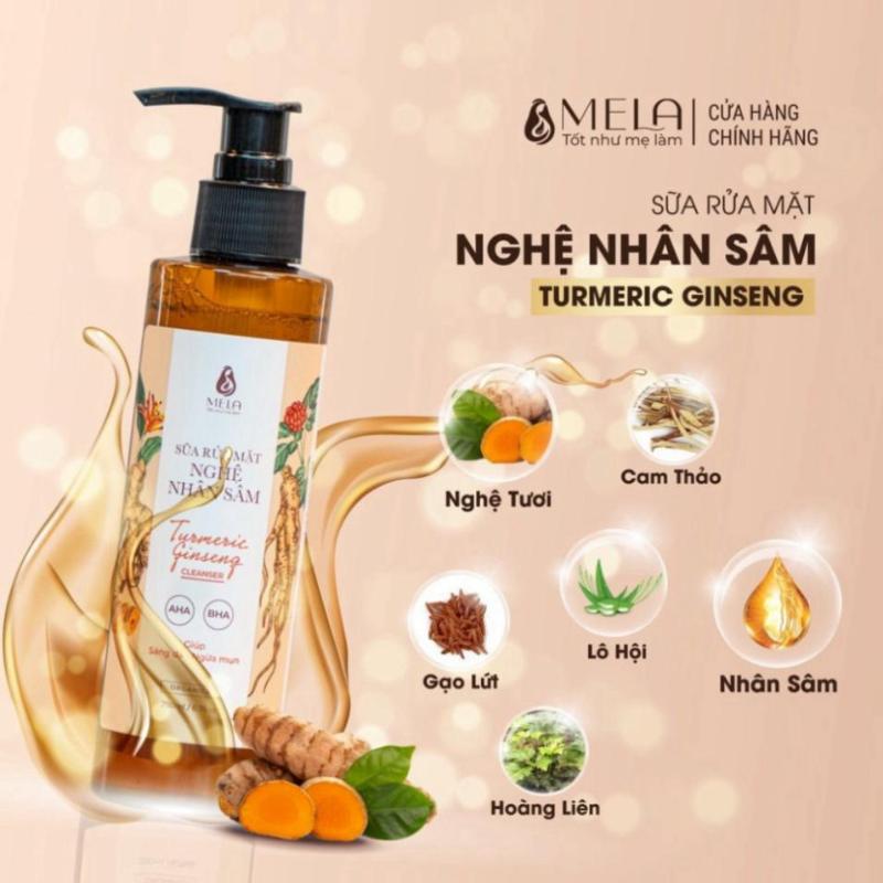 Sữa Rửa Mặt Nghệ Nhân Sâm MELA Góp Phần Ngăn Ngừa Mụn Hỗ Trợ Làm Sáng Da 200ml - ML08 hot hotttt..... ..... NEW Cho Bé Skincare Thời trang