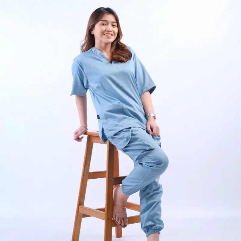 Baju Jaga Ok Jogger Cargo Lengan Pendek Toyobo 4